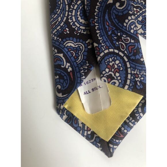 Woolf Brothers Robert Talbott Hand Sewn Tie Silk Paisley 56” 3.5” - Picture 3 of 4
